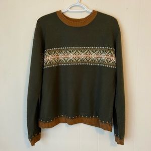 Sag Harbor Women’s Green Fall Sweater